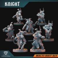 Puppetswar 3D Printable Space Knight Miniatures