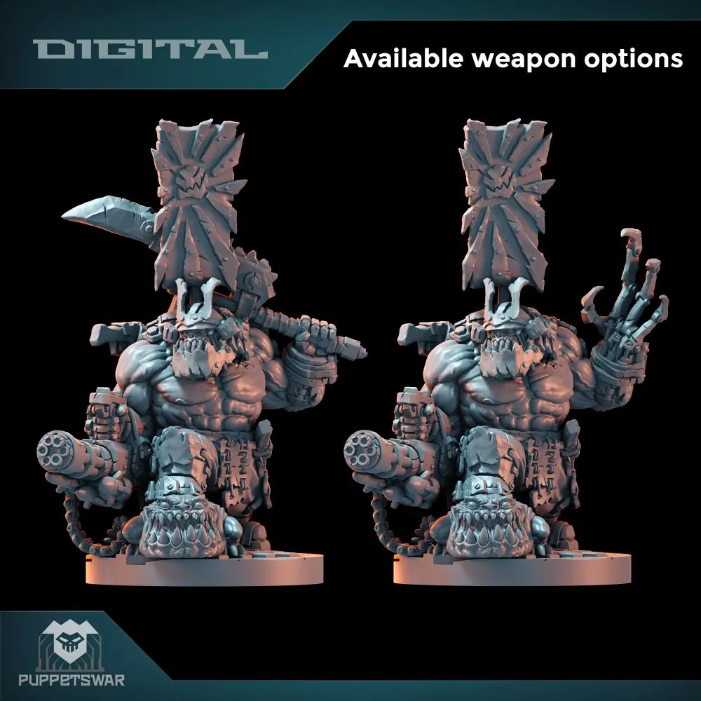 Puppetswar - 3D printable Ork Warlord